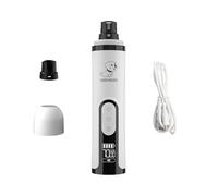 Rukjmqi Pet Nail Grinder for Dogs, 3-Speed Rechargeable Dog Nail Trimmer, USB Electric Rechargeable Pet Nail Trimmer With LED Lights Quiet Paws Grooming for Dogs & Cats