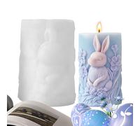 Rukjmqi Silicone Candle Molds - Rabbit Heat Resistant Crafts Tool - Easter Candle Making Mold - for Family Friends Adults Men Women Easter Birthday Party Home Indoor Crafts