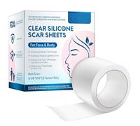 Rukjmqi Silicone Scar Tape Silicone Scar Sheets, Scar Removal Tape For Surgical Scars, 60x35x60mm Soft Gel Scar Tape For C-Section, Tummy Tuck, Keloid And Surgical Scars, Face Tape, Medical Grade Scar