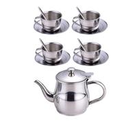 Rukjmqi Tea Pot Sets - Stainless Steel Teapot Kit,Kitchen Play Set,for Playtime Home Playroom Classroom Preschool Daycare