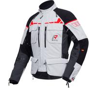 Rukka Ecuado-R Motorcycle Textile Jacket, light grey/black/red, size 46
