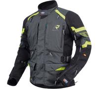Rukka Madagasca-R Motorcycle Textile Jacket, black-grey-yellow, size 64 for Men
