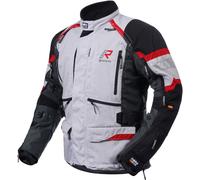 Rukka Madagasca-R Motorcycle Textile Jacket, light grey/black/red, size 62