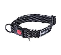Rukka Pets Star Durable Adjustable D Ring Safety Lock Dog Collar Black