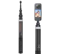 Rukkawwa 3m Extended Carbon Fiber Invisible Selfie Stick for Insta360 Insta 360 X5/X4/X3/X2/ONE R/RS for GoPro max for DJI OSMO 360 Accessories (Grey)