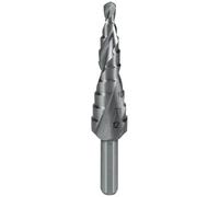 RUKO HSS Spiral Fluted Step Drill Bit with Split Point, Bright Finish, 6.0-37.00 mm Diameter, Size 9, 100.0 mm Length, R101060