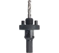 Ruko HSS Arbor Holder Including Pilot Drill Bit for Bi-Metal 32.0-210.0mm Hole Saw, Bright Finish, 9.5 mm diameter, R106209