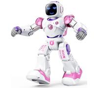 Ruko 1088 Smart Robot Toys for Kids, Large STEM Programmable Interactive RC Robot with Voice Control, App Control, Gifts for Boys & Girls Age 4 5 6 7 8 9, Pink
