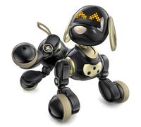 Ruko 18011 Smart Robot Dog Toy for Kids, 30 LED Expressions, Black Gold