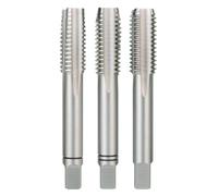 Ruko HSS Hand Tap Set, DIN 352, Ground, Bright Finish, M 8 x 1.25 mm Nominal Thread Size, 56.0 mm Length, 3 Pieces, R230080