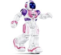 Ruko 6088 Dancing Robot for Girls with APP Control, Remote Control, Gesture Sensing Control, Interactive LED Faces, QA Games Rechargeable Programmable Robot Toys for 3 4 5 6 Years Kids, Pink Purple