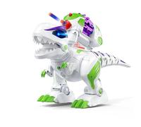 Ruko 8809 Dinosaur Toys for Kids, Large Rechargeable Remote Control T-Rex Toys, with Programmable, Walking, Roaring, LED Eyes and Shooting, Interactive Gifts for Boys & Girls Age 3 4 5 6 7 8, Green