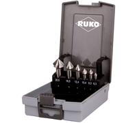 RUKO 102152ERO Countersink Set 6-Piece CBN Sharp HSSE-Co 5 Burr-Free
