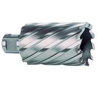 Ruko HSS Core Drill Bit with 3/4 inch Weldon Shank, CBN Ground, Bright Finish, 16.0 mm Diameter, 88.0 mm Length, R108516