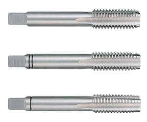 Ruko HSS Hand Tap Set, DIN 352, Left-Handed Thread, Ground, Bright Finish, M 12 x 1.75 mm Nominal Thread Size, 75.0 mm Length, 3 Pieces, R230120LI