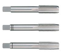 Ruko HSS Hand Tap Set, DIN 352, Left-Handed Thread, Ground, Bright Finish, M 4 x 0.70 mm Nominal Thread Size, 45.0 mm Length, 3 Pieces, R230040LI