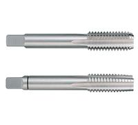Ruko HSS Hand Tap Set, DIN 5157, Ground, Bright Finish, G 1 inches Nominal Thread Size, 100.0 mm Length, 2 Pieces, R236010