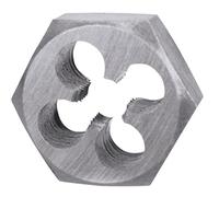 Ruko HSS Hexagonal Solid Square Bolt Die, DIN 382, Ground, Bright Finish, 1/4 inches Nominal Thread Size, R267614