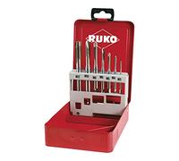 Ruko HSS Machine Tap Set in Steel Case, Bright Finish, 7 Pieces, R245057
