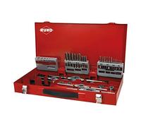 RUKO HSS Thread Cutting Tool Set Steel Case, Bright Finish, 37 Pieces, R245020