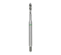 Ruko HSSE-Co 5 Machine Tap, Ground, UNF, DIN 2182, Bright Finish, Nr.10 inches Nominal Thread Size, 70.0 mm Length, Type C, R266100UNF