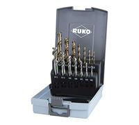 Ruko HSSE-Co 5 Machine Tap Set in Plastic Case, Bright Finish, 14 Pieces, R245052RO