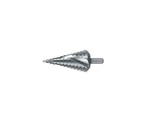 RUKO HSSE-Co 5 Spiral Fluted Step Drill Bit with Split Point, Bright Finish, 4.0-39.00 mm Diameter, Size 5, 107.0 mm Length, R101056E