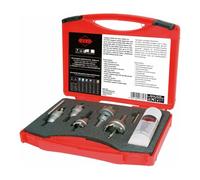 Ruko Tungsten Carbide Hole Saw Set, Shallow Cut in Plastic Case, Bright Finish, 7 Pieces, R105300