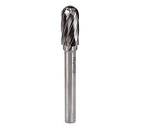 RUKO Tungsten Carbide Rotary Burr with Aluminium Teething, C Oval (WRC) Shape, Bright Finish, 6.0 mm Diameter, 58 mm Length, R116020A