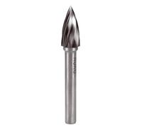 RUKO Tungsten Carbide Rotary Burr with Aluminium Teething, G Tree (SPG) Shape, Bright Finish, 6.0 mm Diameter, 58 mm Length, R116025A