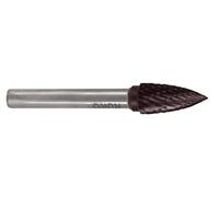 RUKO Tungsten Carbide Rotary Burr with Cross Teething, G Tree (SPG) Shape, TiCN Finish, 16.0 mm Diameter, 70 mm Length, R116029TC