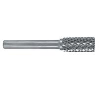 RUKO Tungsten Carbide Rotary Burr with End Teething, A Cylinder (ZYAS) Shape, Bright Finish, 16.0 mm Diameter, 65 mm Length, R116019