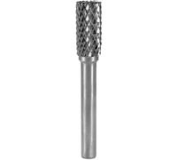 RUKO Tungsten Carbide Rotary Burr with End Teething, A Cylinder (ZYAS) Shape, Bright Finish, 6.0 mm Diameter, 58 mm Length, R116015