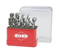 RUKO Tungsten Carbide Totary Burr Set in Mini-Box, Bright Finish, 10 Pieces, R116002