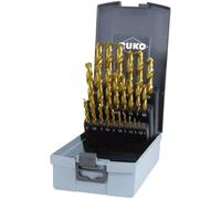 RUKO Twist Drill Set 25-Piece HSS-G TiN Coated 1-13mm