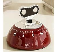 Rukuapid Mechanical Kitchen Timer-60 Minute CountdownTimer, Twist To Use, Clockwork Mechanism Attach To Fridges & Ovens, Easy Read Countdown Markers For Cooking, Fitness & Studying, No Batteries, Red