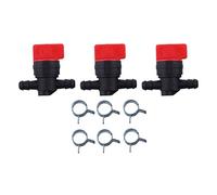 Rukurmo 3PCS 494768 698183 Shut Off Valve with Clamp for 1/4 inch Line & Stratton Lawn Tractor