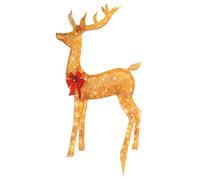 Rulbelok Christmas Deer Lights Outdoor Yard Decorations with Bright LED Glowing Light-Up Reindeer Ornaments Acrylic Led Glowing Garden Decoration