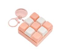 Rulbelok Customizable Keycap Keychain with 9 Clickable Keys, Stress Relief Desk Toy for Concentration & Travel Companion (119) Portable Toy for Adults