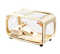 Rulbelok Intelligent Car Feed Fish Cistern Clear Lid All in Single Ecosystem for Bettas Tortoises and Live Bushes Low Maintenance Arrange Identity Sustaining Ecosystem Fish Cistern