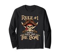 Rule #1 Don't Fall Off The Boat - Buccaneer Freebooter Long Sleeve T-Shirt