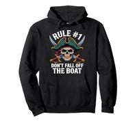 Rule #1 Don't Fall Off The Boat Cruise Pirate Party Boating Pullover Hoodie
