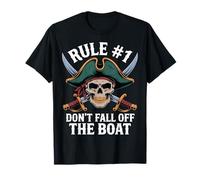 Rule #1 Don't Fall Off The Boat Cruise Pirate Party Boating T-Shirt