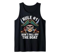 Rule #1 Don't Fall Off The Boat Cruise Pirate Party Boating Tank Top
