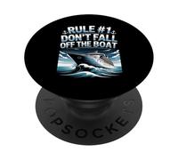 Rule 1 Don't Fall Off The Boat Cruise Vacation PopSockets Adhesive PopGrip