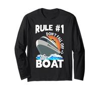Rule 1 Don't Fall Off The Boat Cruising Boat Captains Long Sleeve T-Shirt