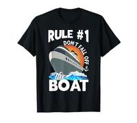Rule 1 Don't Fall Off The Boat Cruising Boat Captains T-Shirt
