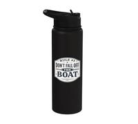Rule #1 Don't Fall Off The Boat Funny Cruise Sailing Fishing Stainless Steel Insulated Water Bottle