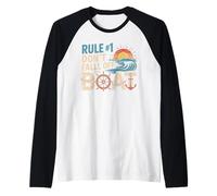 Rule #1 Don't Fall Off The Boat Shirt Cruise Ship Raglan Baseball Tee