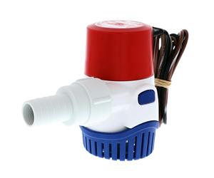 Rule 12V Automatic Bilge Pump - Fully Submersible - 500GPH Output - Easy Clean Strainer - Low Power Use - Check Valve & Thermal Cut-Off - Ideal for Boats -107mm x 64mm x 74mm